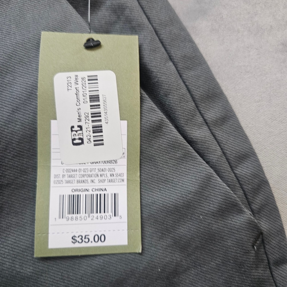 Goodfellow & Co Mens Comfort Wear‎ Chino Pants Gray Stretch 33x30 NWT - Picture 7 of 7